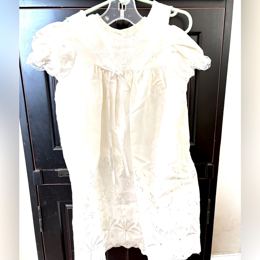Madonna by Haddad christening outfit. Dress. With separate slip. Size large. USA
